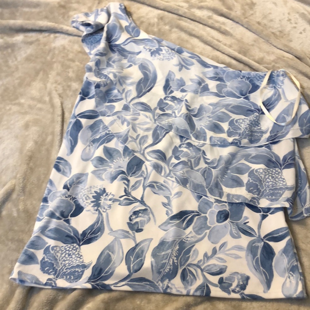 WHBM one shoulder blouse